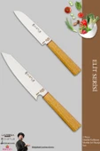 Elit Serisi Mutfak Bıçak Seti Et Balık Ekmek Sebze Kıyma Şef Bıçak Seti 2 Li Set (MFT-7412) - 1