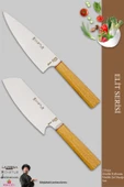 Elit Serisi Mutfak Bıçak Seti Et Tavuk Ekmek Sebze Şef Bıçak Seti 2 Li Set (MFT-1276) - 1