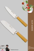 Elit Serisi Mutfak Bıçak Seti Et Tavuk Ekmek Salata Sebze Şef Bıçak Seti 2 Li Set (MFT-216) thumbnail 1