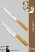 Elit Serisi Mutfak Bıçak Seti Et Tavuk Ekmek Sebze Şef Bıçak Seti 2 Li Set (MFT-42346) - 1