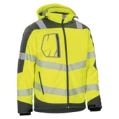 Reflektörlü Su Geçirmez Termal Softshell İş Montu Sarı - 3