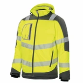 Reflektörlü Su Geçirmez Termal Softshell İş Montu Sarı - 1