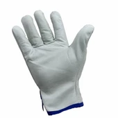 Hakiki L-XL Deri Sürücü Koruyucu Eldiven İş Eldiveni - 4