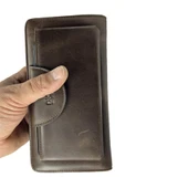 Diga Hakiki Deri 2003 Kartlık Telefon El Çantası Kahve - 7