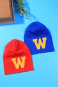 W Armalı 2-4 Yaş Erkek Çocuk Şapkası 2'li Paket thumbnail 1