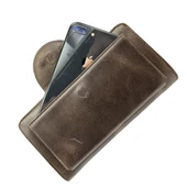 Diga Hakiki Deri 2003 Kartlık Telefon El Çantası Kahve - 1
