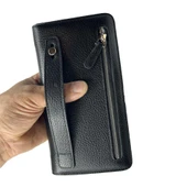 Diga Hakiki Deri 2003 Kartlık Telefon El Çantası Siyah - 7