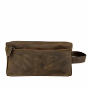 Hakiki Deri CA253 Dopp Kit El Çantası Tigon Taba - 1