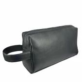 Hakiki Deri CA250 Dopp Kit El Çantası Siyah - 6