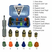 Dupont İbelo Carrier Dunhil Ronson Univeral Gaz Aparatı 12'li Set - 5