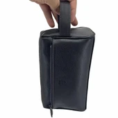 Hakiki Deri CA250 Dopp Kit El Çantası Siyah - 7