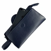 Diga Hakiki Deri 3006 Dopp Kit El Çantası Lacivert - 6