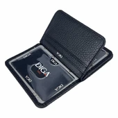 Diga 1169 Hakiki Deri Minimal Kartlık Siyah - 2