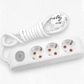 Viko Multi-Let Kablolu Grup Priz 3'' Lü Anahtarlı 5 Metre - 1