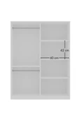 Metalia GM 054 Hayal 4 Kapılı Aynalı Sonomo Gardırop - 6