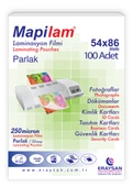 MAPİLAM 250 MİCRON PARLAK LAMİNASYON FİLMİ (KREDİ KARTI) (54X86) 100 LÜ - 1