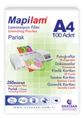 MAPİLAM 250 MİCRON PARLAK LAMİNASYON FİLMİ (A4) 100 LÜ - 1