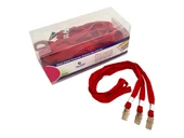 MAPİ METAL KLİPSLİ-POLYESTER DOKUMA KART ASKI İPİ KIRMIZI 50'Lİ PAKET - 1