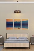 Metalia GM 305 Modern Çift Kişilik Ahşap Metal Siyah Sonomo Karyola 160X200 - 3