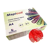 MAPİCOİL 4:1 PLASTİK HELEZON SPİRAL 18MM KIRMIZI 100 AD. 48 LOP - 1