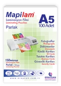 MAPİLAM 150 MİCRON PARLAK LAMİNASYON FİLMİ (A5) 100 LÜ - 1