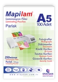 MAPİLAM 250 MİCRON PARLAK LAMİNASYON FİLMİ (A5) 100 LÜ - 1
