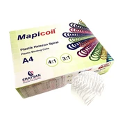 MAPİCOİL 4:1 PLASTİK HELEZON SPİRAL 20MM BEYAZ 100 AD. 48 LOP - 1