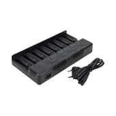 8 Yuvalı Li-ion 3.7V, Li-Fe 3.2V, Ni-Mh/Cd 1.2V 18650 Pil Şarj Aleti - Pil Şarj Cihazı 6.4 Amper - 2