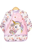 Unicorn Desen 4'lü Set Eko Sıvı Geçirmez Aktivite Ve Mama Önlüğü Kendi Kutusunda 6-24 Ay thumbnail 2