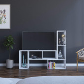 Dienni Beyaz Puzzle Tv Sehpası - 1