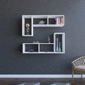 Dienni Beyaz Puzzle Tv Sehpası - 6