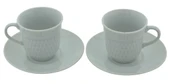 Beyaz Porselen 2 Kişilik 4 Parça Kahve Fincan Seti M5 - 1