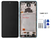 Samsung Galaxy A72 - SM-A725 Uyumlu Lcd Ekran Dokunmatik SERVİS Orijinali ÇITALI MAVİ + TAMİR SETİ - 1