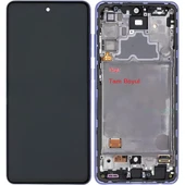 Samsung Galaxy A72 - SM-A725 Uyumlu Lcd Ekran Dokunmatik SERVİS Orijinali ÇITALI MOR thumbnail 1