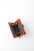 CENGİZ PAKEL Cengiz Pakel Kadın Mini Boy Çıt Çıt Detaylı Cüzdan – 65315 - Lacivert/Kiremit - 4
