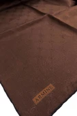 JAKARLI İPEK EŞARP 2000 (J) - MONOGRAM DESENLİ - 732  ACI KAHVE - 2