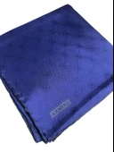 JAKARLI İPEK EŞARP 2000 (J) - MONOGRAM DESENLİ - 29 - LACİVERT - 1