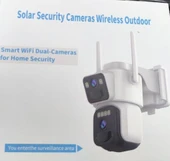 Solar Wifi 6MP Güvenlik Kamerası Güneş Enerjili O-kam Pro Uygulama Dahili Pil Dual Lens Kamera - 1