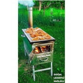 30x50 mangal barbekü ızgara taşlı  çerçeveli - 1