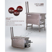 30x50 mangal barbekü ızgara taşlı  çerçeveli - 2