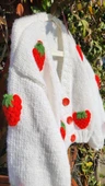 El Örgüsü Çilekli Hırka - 3