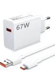 Redmi 13c 67 Wolt Turbo Hızlı Şarj Aleti Cihazı Kablo Adaptör 2'Li Set Type-C To Usb - 6