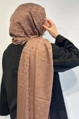 JKRŞL002 Kendinden Desenli İpeksi Jakar Şal - 8