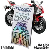 big boss hanım edition motosiklet araba kask laptop cam uyumlu sticker - 1