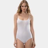 Türen Kadın İp Askılı Pamuklu Agraflı Body 284/Beyaz - 1