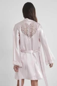 Pierre Cardin Midi Dantel Sabahlık Gecelik Set 4090 Pudra - 4