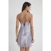 Pierre Cardin Saten Kadın Gecelik 685 Royal - 4