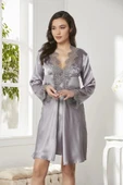 Pierre Cardin 6'lı Midi Gecelik Sabahlık Set 6335 Royal - 1