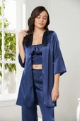 Pierre Cardin Laci Saten 3'lü Pijama Takım 2075 - 1
