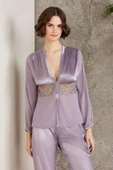 Pierre Cardin Saten Gecelik Sabahlık Pijama Şort 6'lı Gelin Çeyiz Seti Royal 6005 - 6